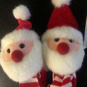 2 for $10!! 🎁 2 Adorable Plush Santa Snap Bracelets NWOT